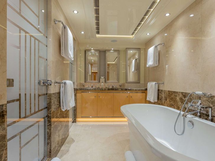 SOUTH Heesen 55m VIP king cabin bathroom SOUTH Heesen 55m VIP king cabin bathroom