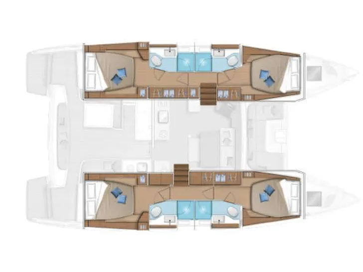 YOFF Lagoon 46 - cabin layout YOFF Lagoon 46 - cabin layout