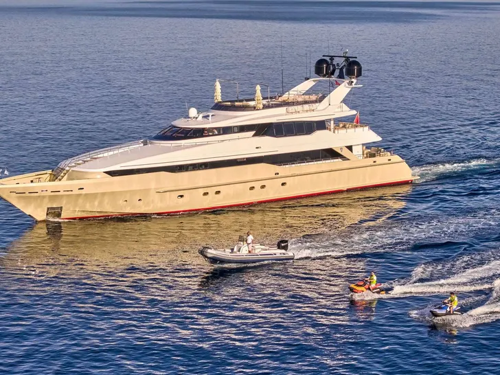 PROMETHEUS I Heesen 45m - cruising with the tender and jet skis PROMETHEUS I Heesen 45m - cruising with the tender and jet skis