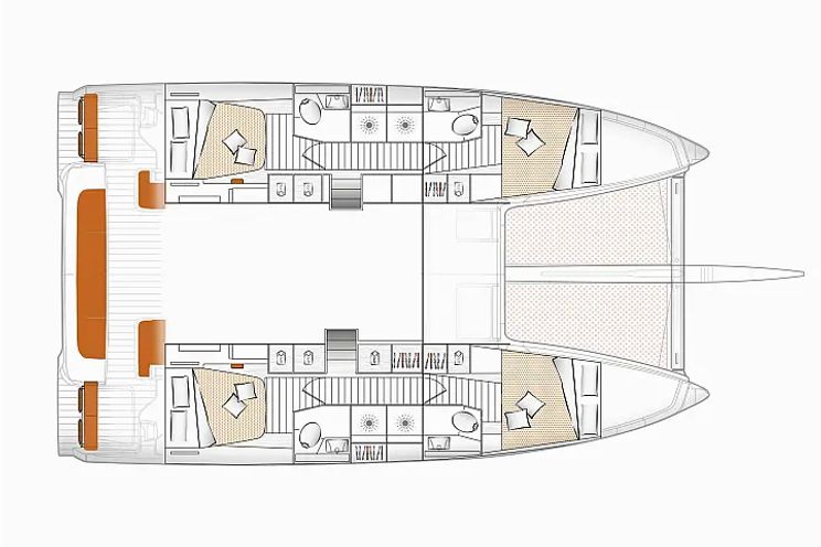 Layout for PHOEBE Excess 14 - catamaran