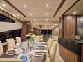 M FIVE Sunseeker 75 Yacht - saloon dining area M FIVE Sunseeker 75 Yacht - saloon dining area