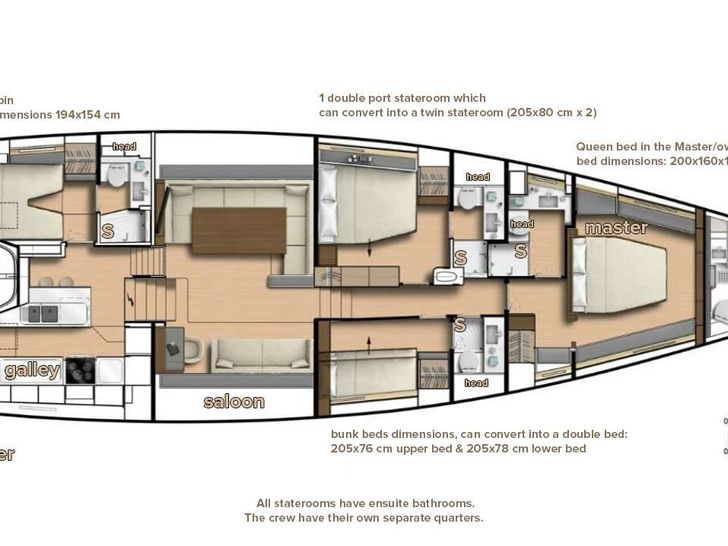 BUBBLES CNB 76 - yacht layout BUBBLES CNB 76 - yacht layout