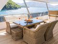 DEEP WATER Custom 39m - sundeck alfresco dining area DEEP WATER Custom 39m - sundeck alfresco dining area