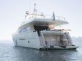 LIDIA Ferretti 830 - aft shot anchored LIDIA Ferretti 830 - aft shot anchored