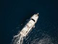 LIDIA Ferretti 830 - top aerial shot cruising LIDIA Ferretti 830 - top aerial shot cruising