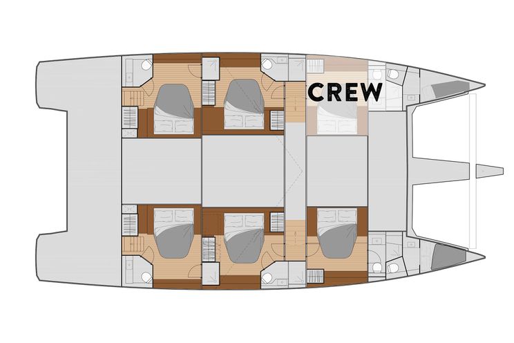 Layout for PLUS 10 - Fountaine Pajot Samana 59 - Yacht layout