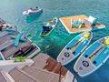 OHANA Fountaine Pajot Samana 59 - swimming platform with the water toys OHANA Fountaine Pajot Samana 59 - swimming platform with the water toys