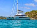 OHANA Fountaine Pajot Samana 59 - anchored bow view OHANA Fountaine Pajot Samana 59 - anchored bow view