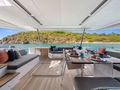 OHANA Fountaine Pajot Samana 59 - aft deck alfresco dining area OHANA Fountaine Pajot Samana 59 - aft deck alfresco dining area