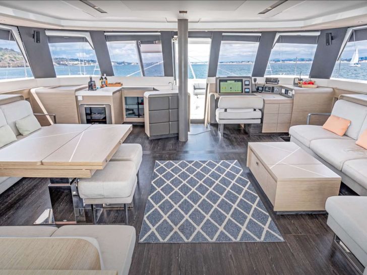 OHANA Fountaine Pajot Samana 59 - saloon wide shot OHANA Fountaine Pajot Samana 59 - saloon wide shot