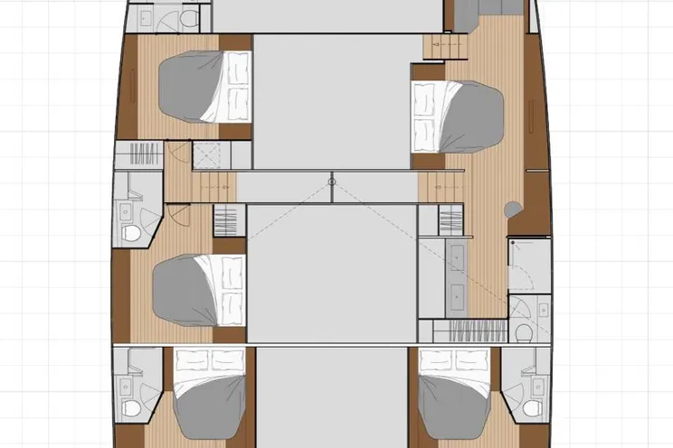 Layout for SUNMOON Fountaine Pajot Alegria 67 - layout