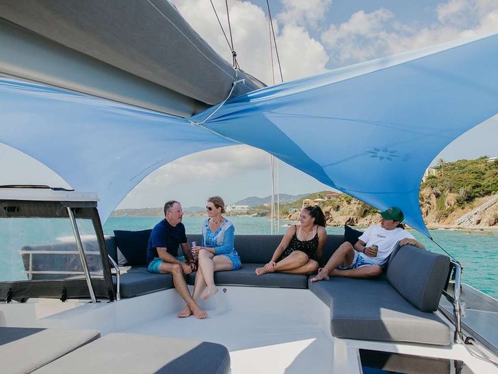 AMAJEN Fountaine Pajot Aura 51 - Flybridge Shade AMAJEN Fountaine Pajot Aura 51 - Flybridge Shade
