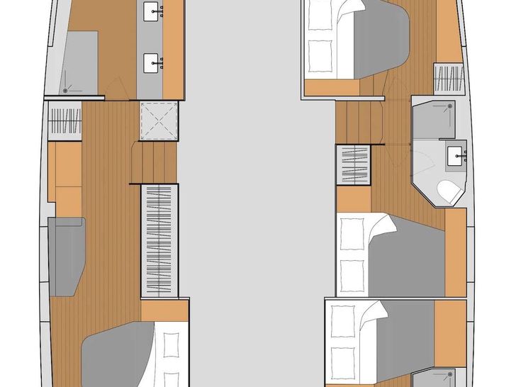 AMAJEN Fountaine Pajot Aura 51 - Yacht layout AMAJEN Fountaine Pajot Aura 51 - Yacht layout