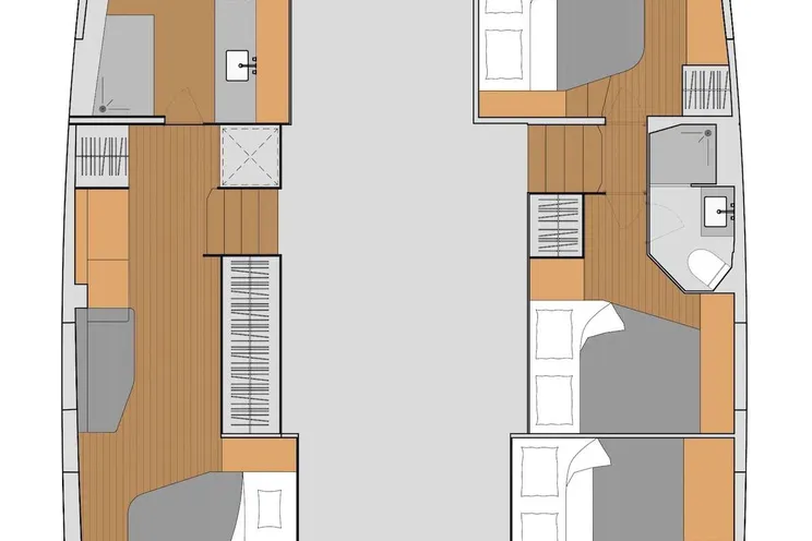 Layout for AMAJEN Fountaine Pajot Aura 51 - Yacht layout
