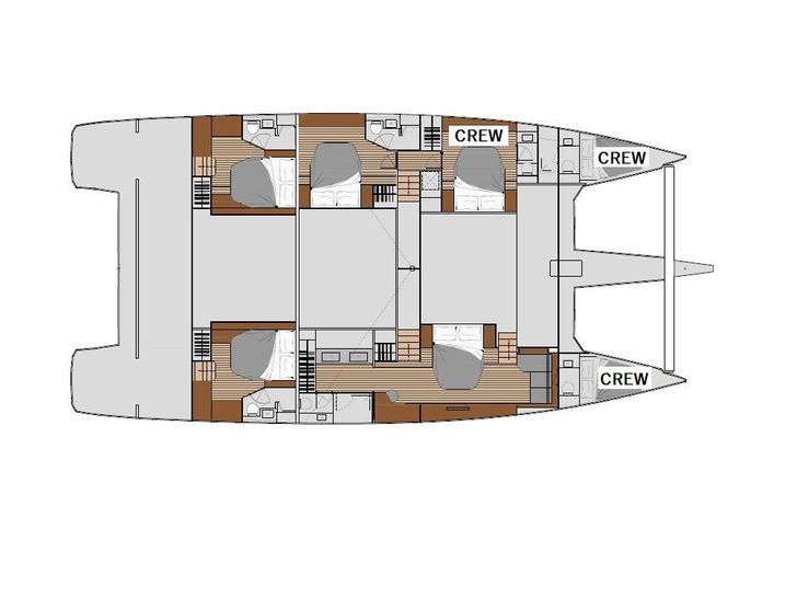 FLORAMYE Fountaine Pajot Alegria 67 - layout FLORAMYE Fountaine Pajot Alegria 67 - layout