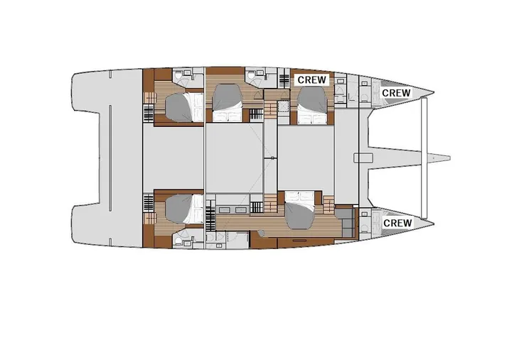 Layout for FLORAMYE Fountaine Pajot Alegria 67 - layout