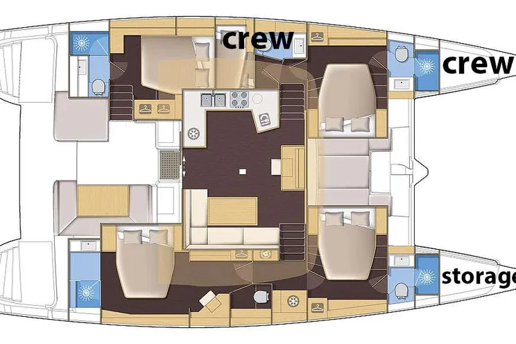 Layout for GOA 10 Lagoon 52 - layout