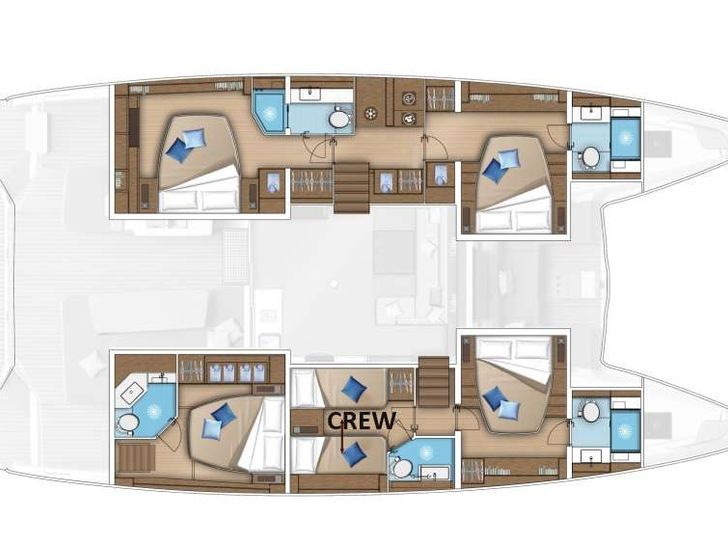RHAPSODY II Lagoon 55 - layout RHAPSODY II Lagoon 55 - layout