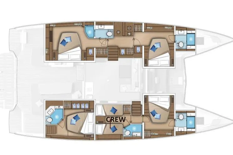 Layout for RHAPSODY II Lagoon 55 - layout