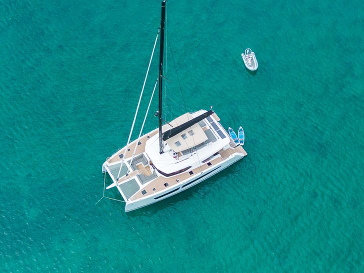 OKINAWA Fountaine Pajot Samana 59 - top aerial shot OKINAWA Fountaine Pajot Samana 59 - top aerial shot