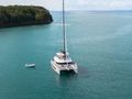 OKINAWA Fountaine Pajot Samana 59 - anchored aerial shot OKINAWA Fountaine Pajot Samana 59 - anchored aerial shot