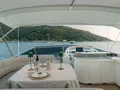 ROCK MOON Posillipo Technema 70 - flybridge dining set up ROCK MOON Posillipo Technema 70 - flybridge dining set up