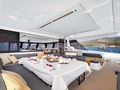 NEOW Fountaine Pajot Alegria 67 - aft deck alfresco dining area NEOW Fountaine Pajot Alegria 67 - aft deck alfresco dining area