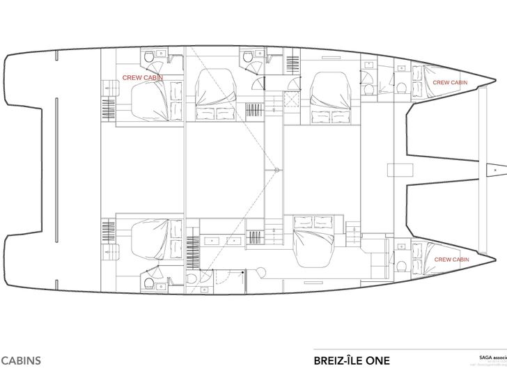 NEOW Fountaine Pajot Alegria 67 - layout NEOW Fountaine Pajot Alegria 67 - layout