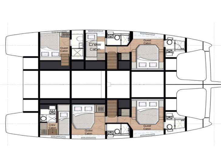 ADARA Sunreef 50 - layout ADARA Sunreef 50 - layout