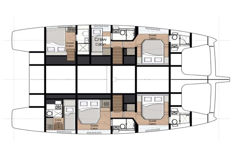Layout for ADARA Sunreef 50 - layout
