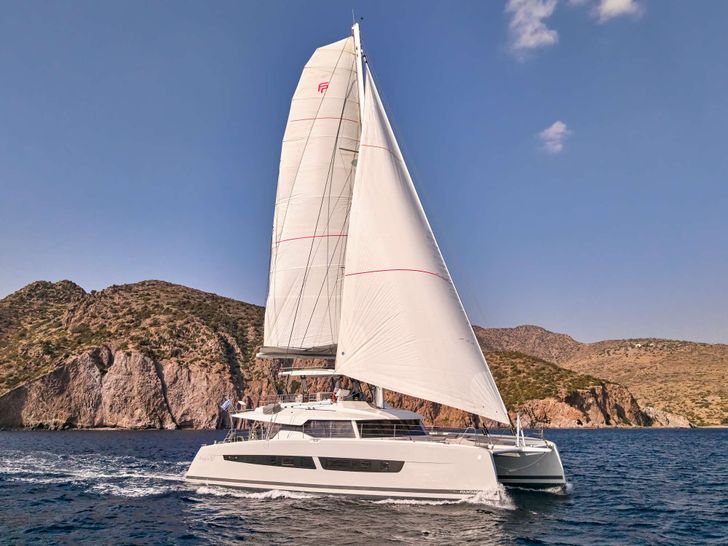 Indulge in the epitome of comfort and elegance aboard Stephanie,a luxury catamaran designed for discerning guests seeking a premium cruising experience. Crafted by the prestigious Fountaine Pajot,this vessel boasts an exquisite balance of sophisticated Indulge in the epitome of comfort and elegance aboard Stephanie,a luxury catamaran designed for discerning guests seeking a premium cruising experience. Crafted by the prestigious Fountaine Pajot,this vessel boasts an exquisite balance of sophisticated
