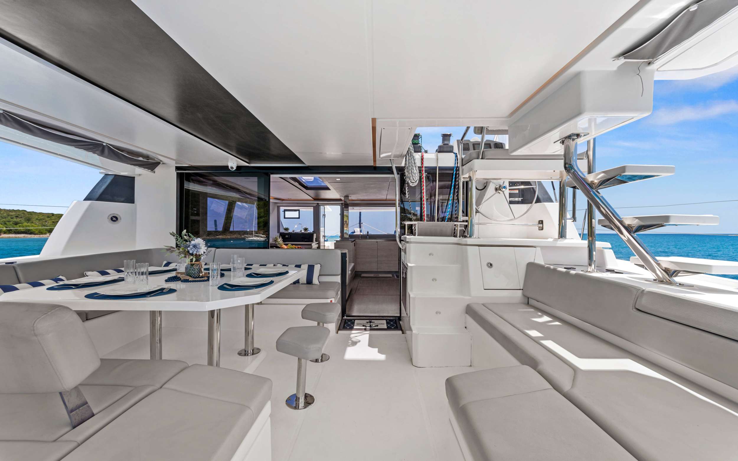 ONE II LOVE Leopard 50 - Aft Deck and Saloon Entrance