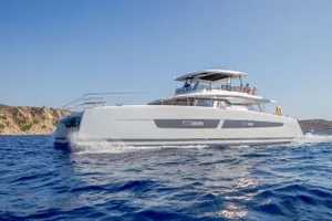 MAJESTY OF GREECE - Fountaine Pajot Power 67 - 5 Cabins - Nea Peramos - Athens - Mykonos - Paros - Cyclades - Greece MAJESTY OF GREECE - Fountaine Pajot Power 67 - 5 Cabins - Nea Peramos - Athens - Mykonos - Paros - Cyclades - Greece