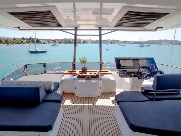 MAJESTY OF GREECE Fountaine Pajot Power 67 - flybridge MAJESTY OF GREECE Fountaine Pajot Power 67 - flybridge