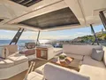 MAJESTY OF GREECE Fountaine Pajot Power 67 - flybridge lounge MAJESTY OF GREECE Fountaine Pajot Power 67 - flybridge lounge