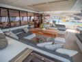 MAJESTY OF GREECE Fountaine Pajot Power 67 - saloon seating and dining MAJESTY OF GREECE Fountaine Pajot Power 67 - saloon seating and dining