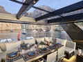 DOUBLE HAPPINESS Sunreef 60 Eco Power - flybridge alfresco dining set up DOUBLE HAPPINESS Sunreef 60 Eco Power - flybridge alfresco dining set up
