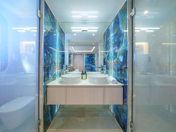 MAIA Custom Sailing Yacht 53m - VIP cabin bathroom MAIA Custom Sailing Yacht 53m - VIP cabin bathroom