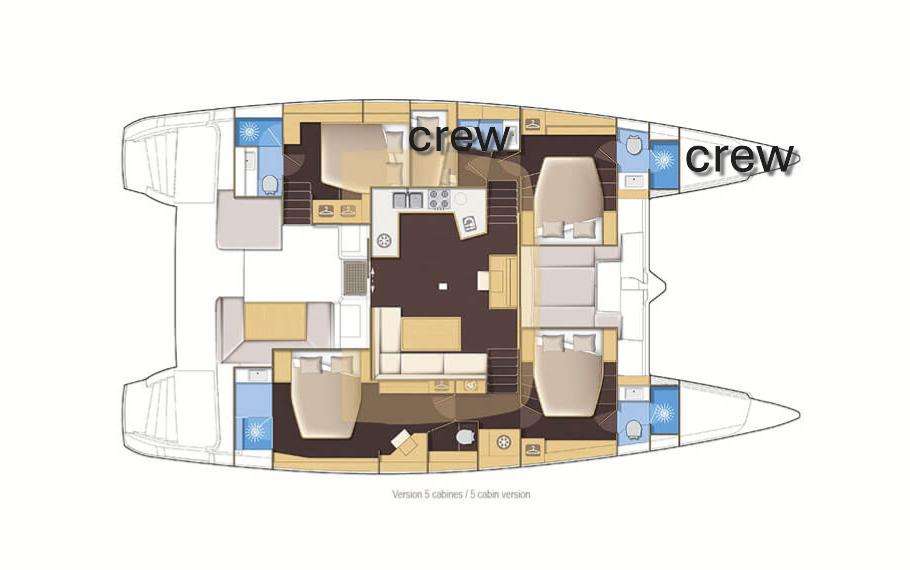 Layout for Lagoon 52 Sérénité - Layout