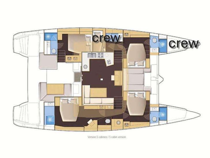 Lagoon 52 Sérénité - Layout Lagoon 52 Sérénité - Layout