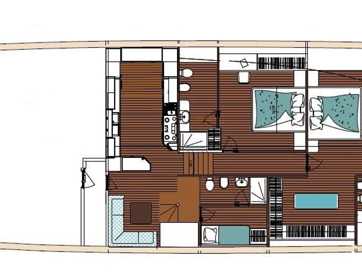 THAT'S AMORE Bodrum Shipyard 42m - layout THAT'S AMORE Bodrum Shipyard 42m - layout
