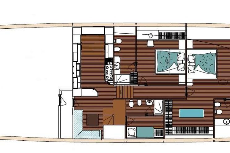 Layout for THAT'S AMORE Bodrum Shipyard 42m - layout