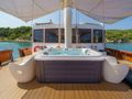 GREEN RAY Custom Gulet 28m - main upper deck jacuzzi GREEN RAY Custom Gulet 28m - main upper deck jacuzzi