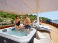 GREEN RAY Custom Gulet 28m - guests in the jacuzzi GREEN RAY Custom Gulet 28m - guests in the jacuzzi