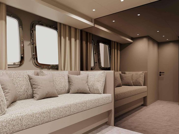 MARY Sanlorenzo SL106 - master cabin lounge MARY Sanlorenzo SL106 - master cabin lounge