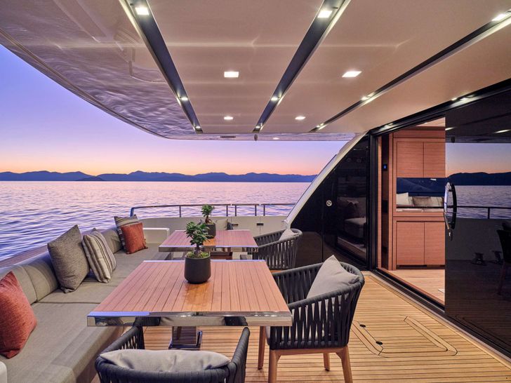 AKASTI Sanlorenzo SL86 - main aft deck AKASTI Sanlorenzo SL86 - main aft deck