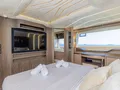 PARADISE Galeon 680 Fly - master cabin bed and TV PARADISE Galeon 680 Fly - master cabin bed and TV