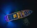 PARADISE Galeon 680 Fly - top aerial shot at night PARADISE Galeon 680 Fly - top aerial shot at night