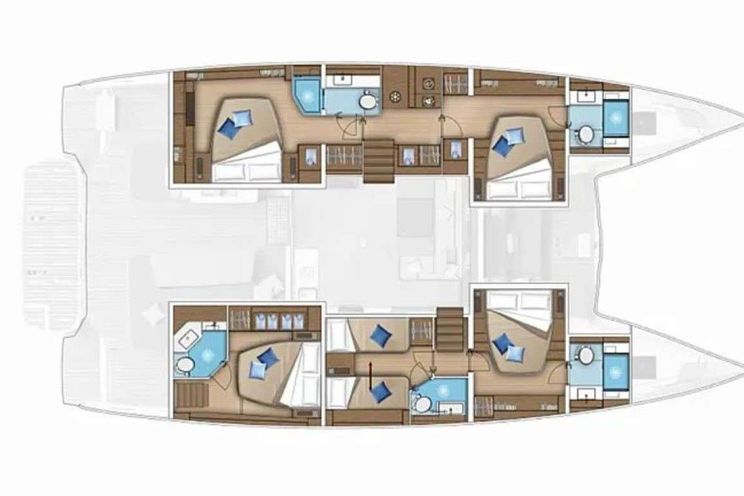 Layout for CHAMPAGNE PLEASE Lagoon 55 - layout