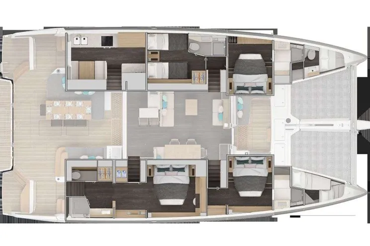 Layout for DIAMOND DIVA Lagoon 60 - layout
